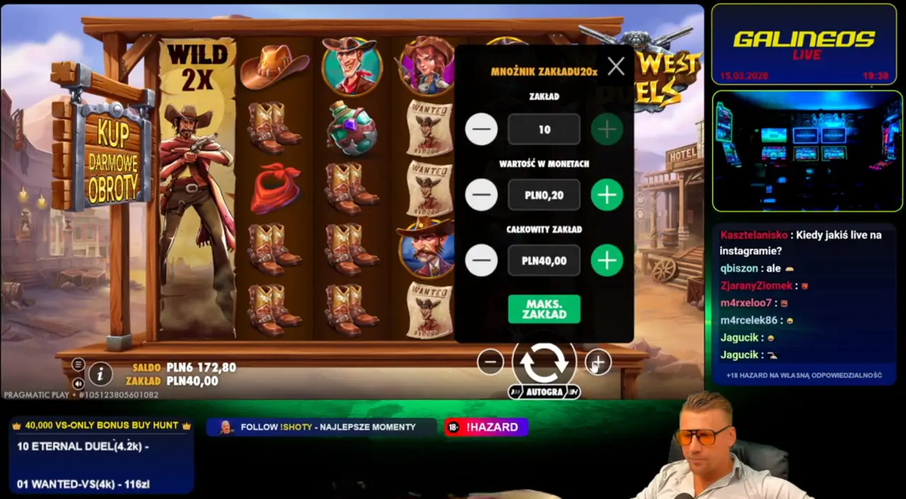 Galineos stream slot West Duels
